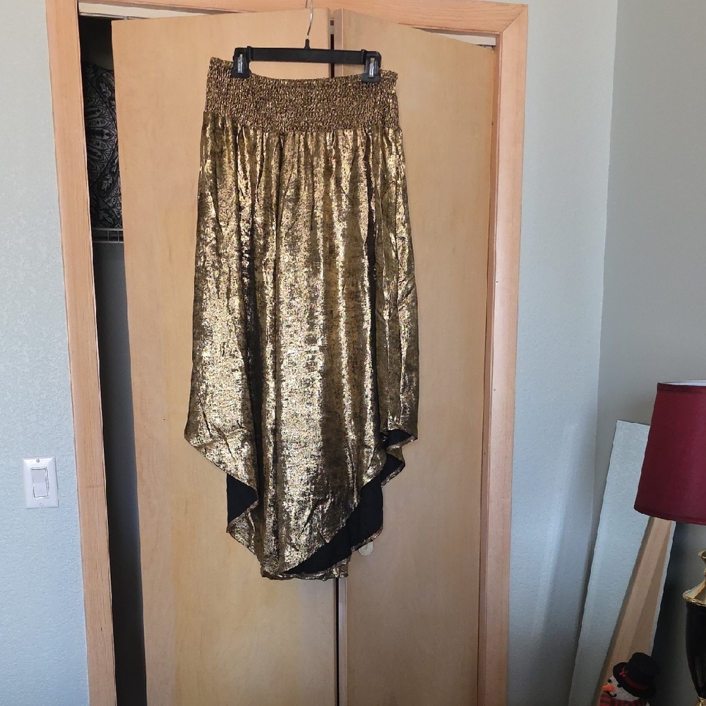 Gold Metallic Women's Skirt
